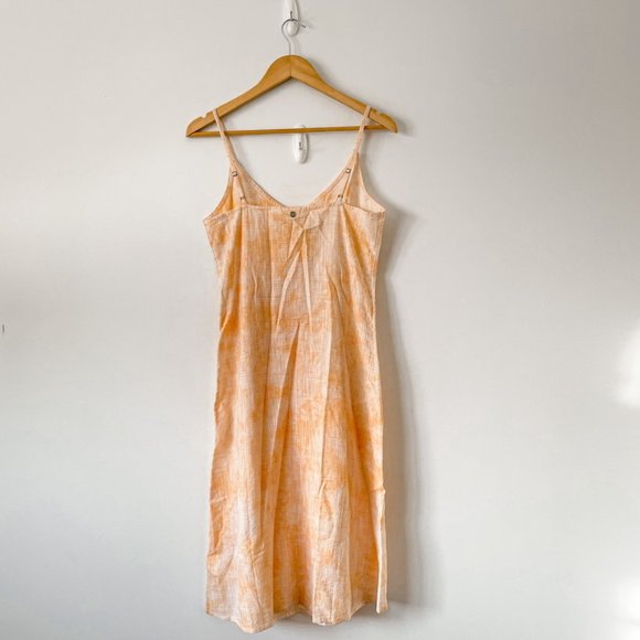 Roxy Wild Ties Button Down Midi Dress Orange Sz S - Picture 5 of 7